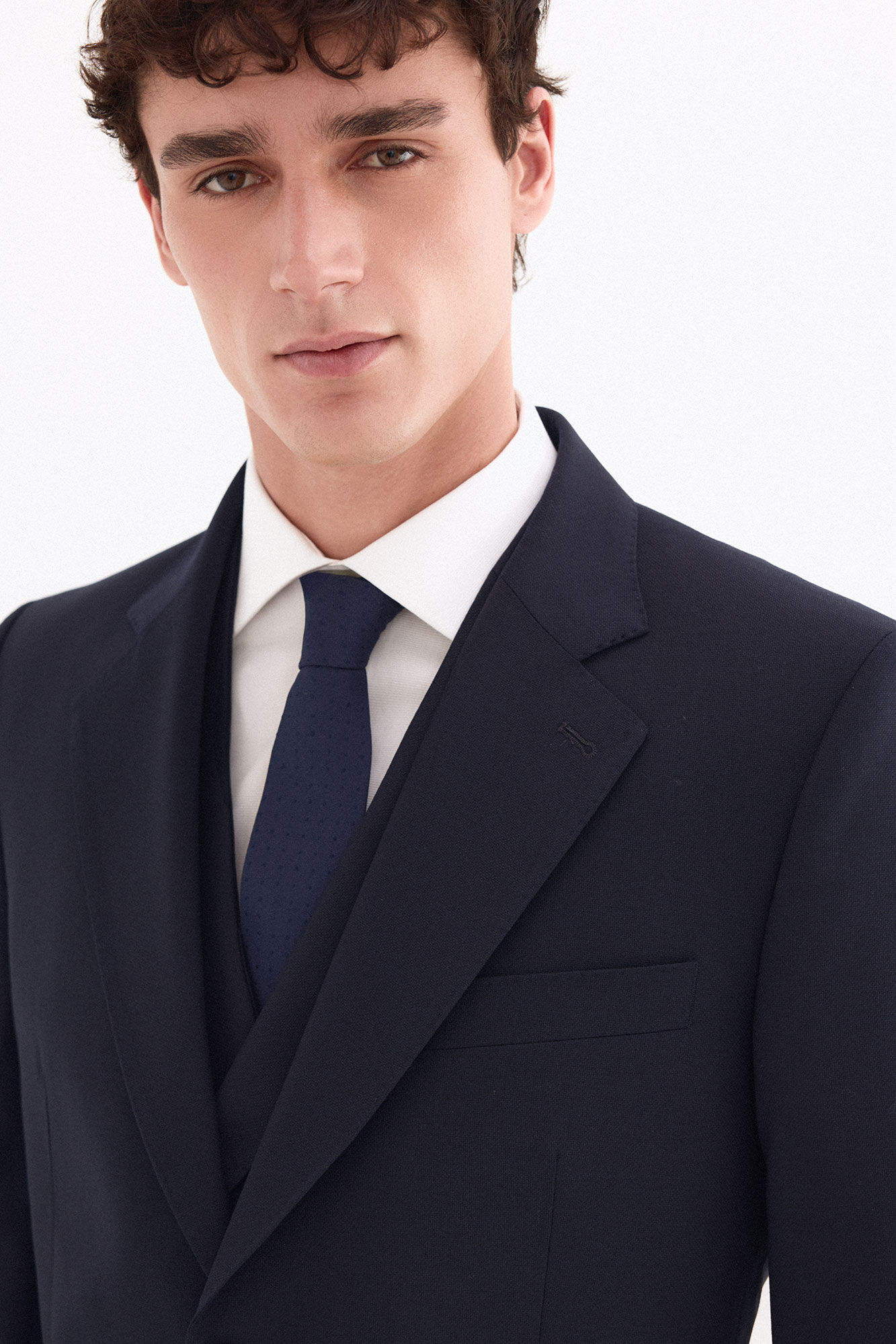 Pedro del Hierro Structured tailored blazer Blue