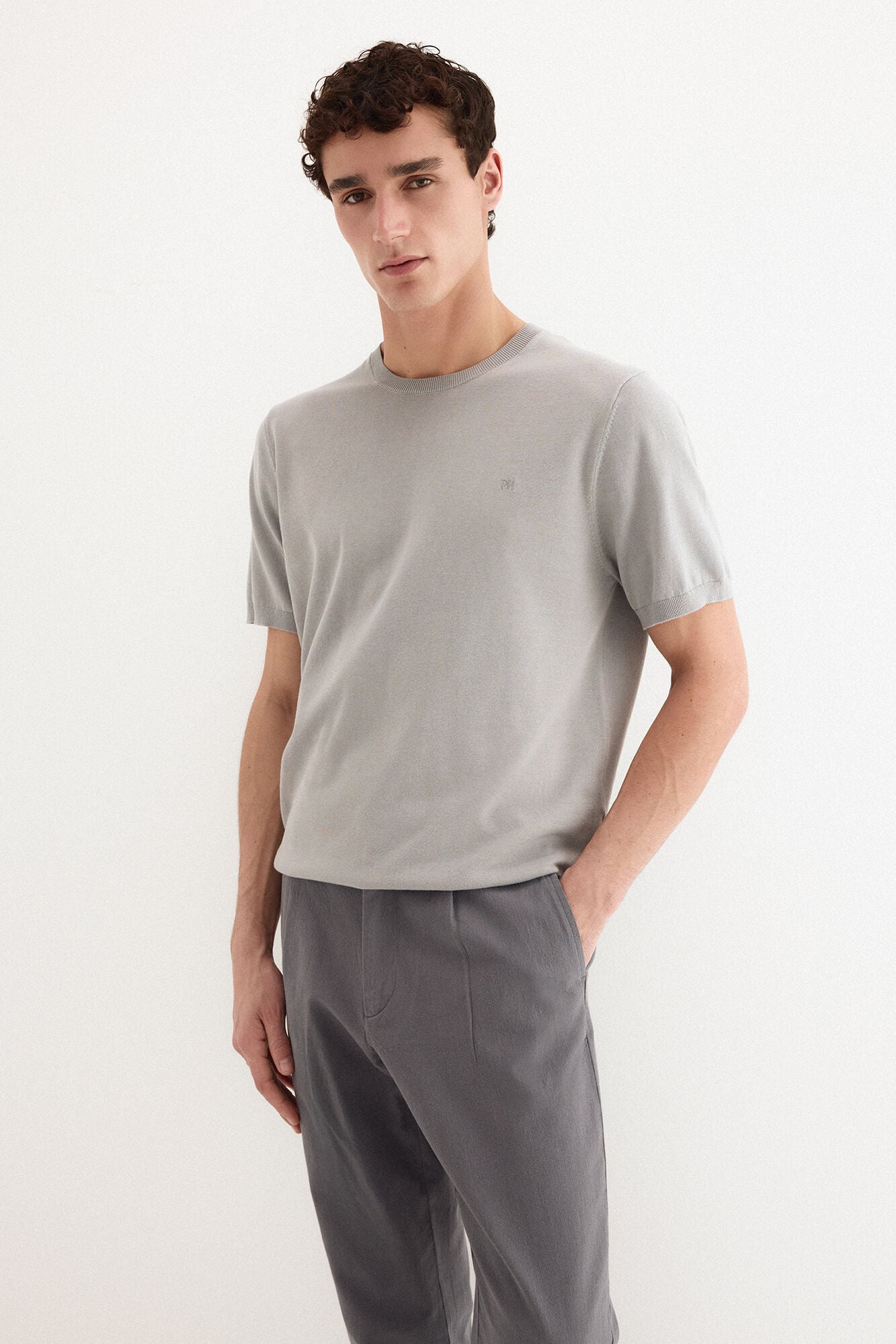 Pedro del Hierro Premium short sleeve cotton jersey T-shirt