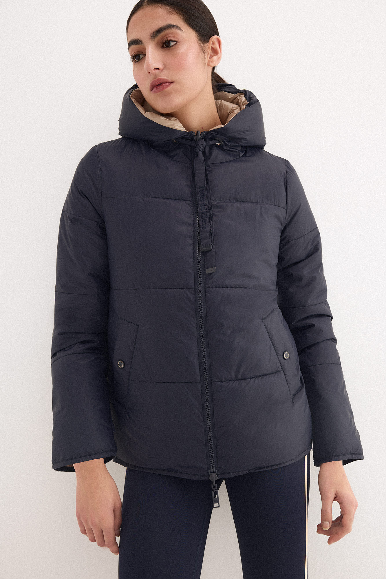 Pedro del Hierro Reversible hooded parka