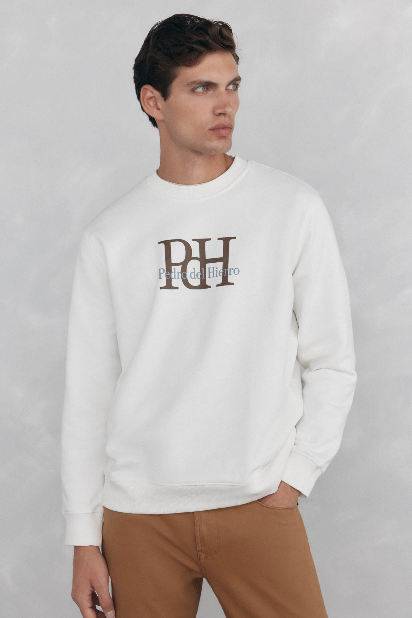 Pedro del Hierro Big logo crew neck sweatshirt