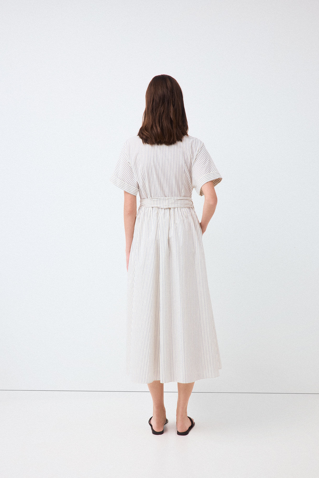 TFP by Tamara Falc&oacute; Seersucker shirt dress Blue