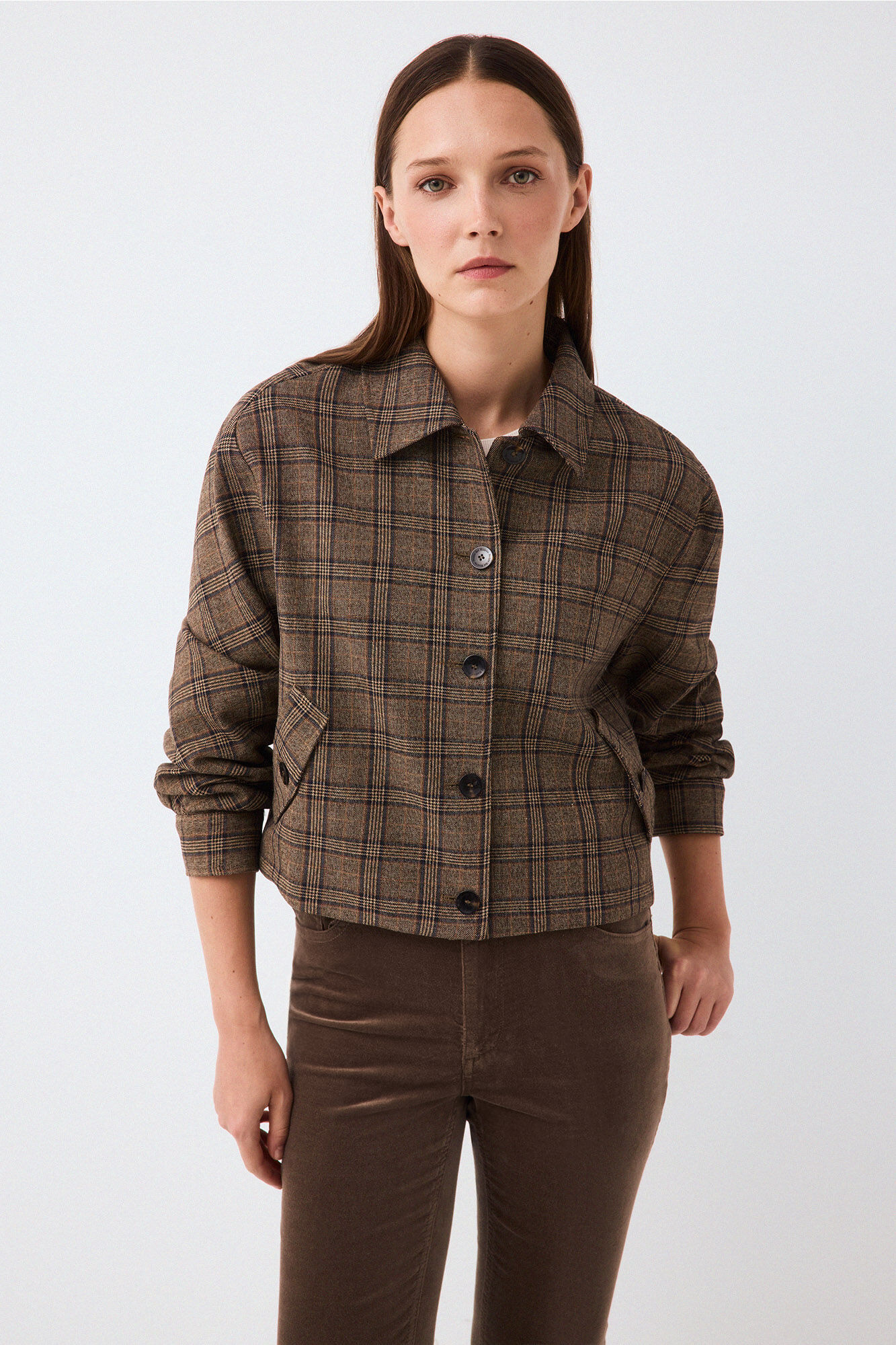 Pedro del Hierro Harris plaid bomber