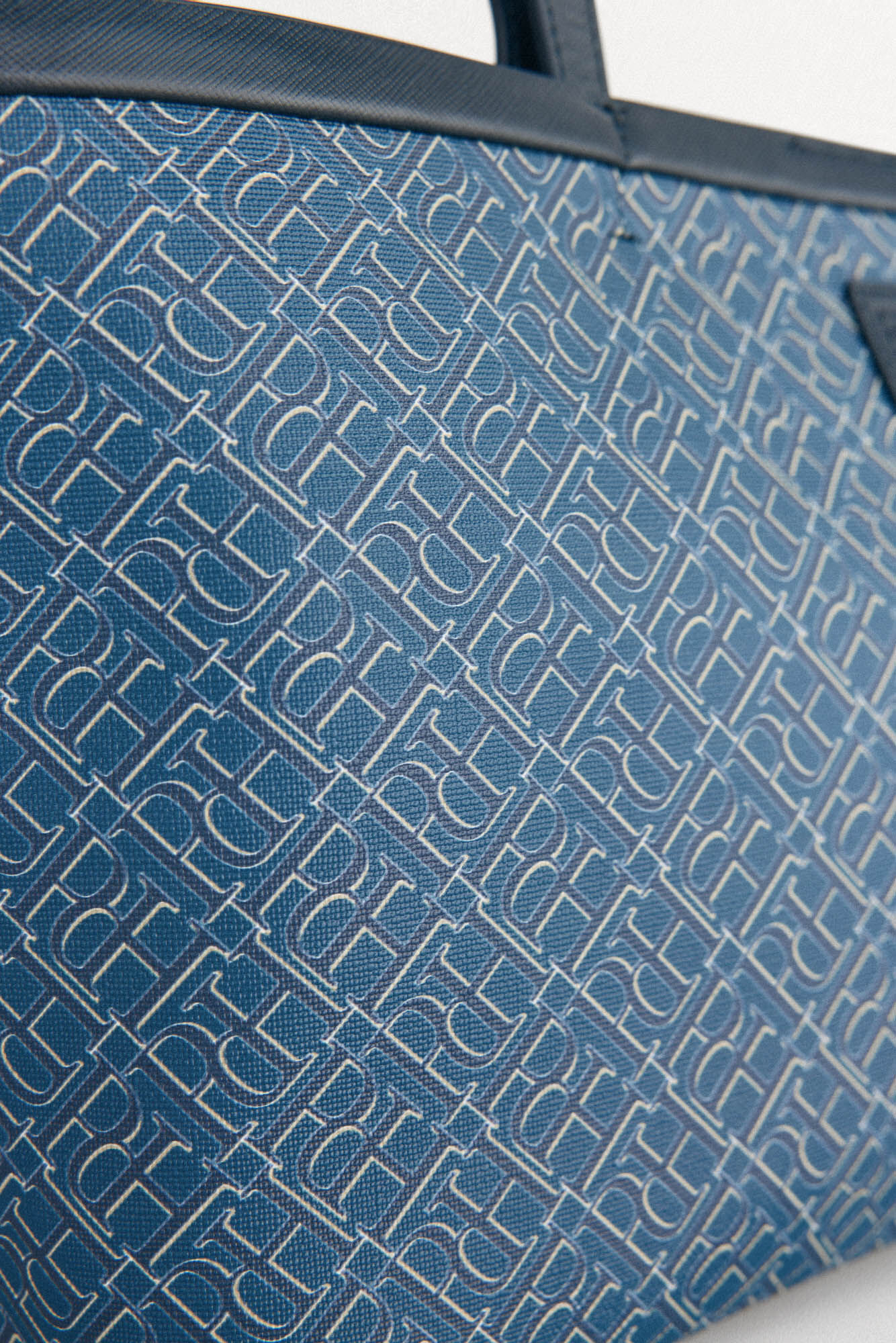 Pedro del Hierro Bolsa de compras com monograma Azul