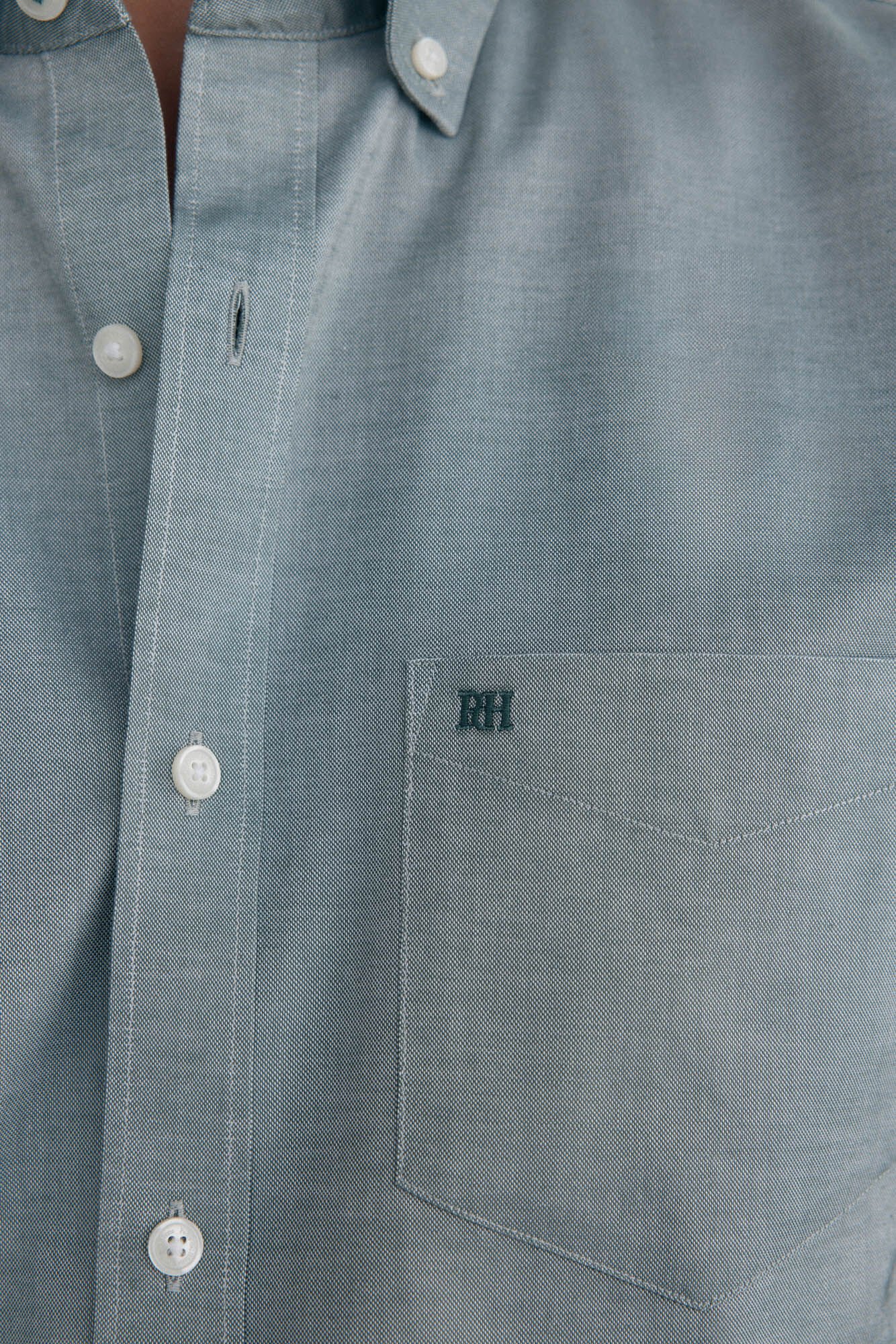 Pedro del Hierro Plain non-iron Oxford shirt Green