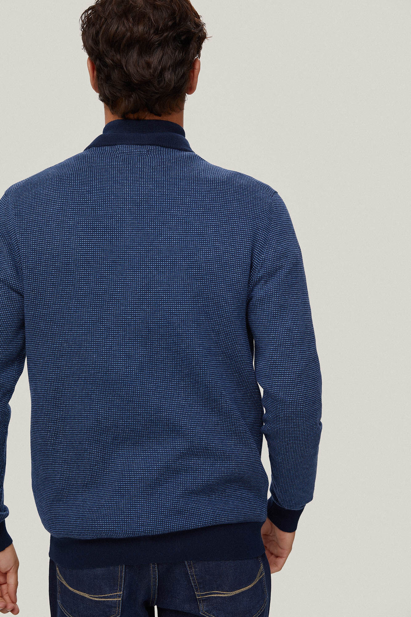 Pedro del Hierro Casaco de malha algod&atilde;o Azul