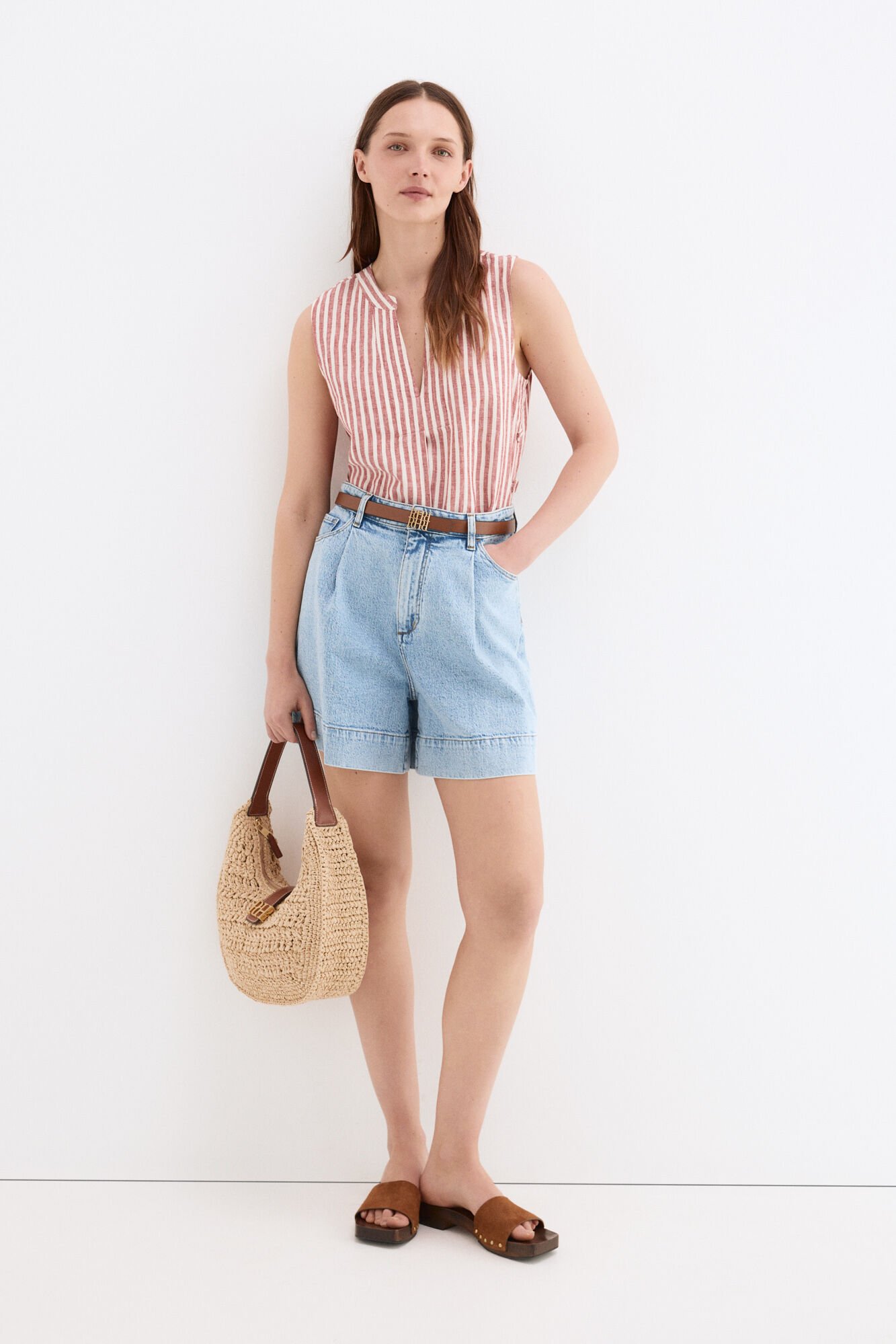 Pedro del Hierro Denim shorts Blue