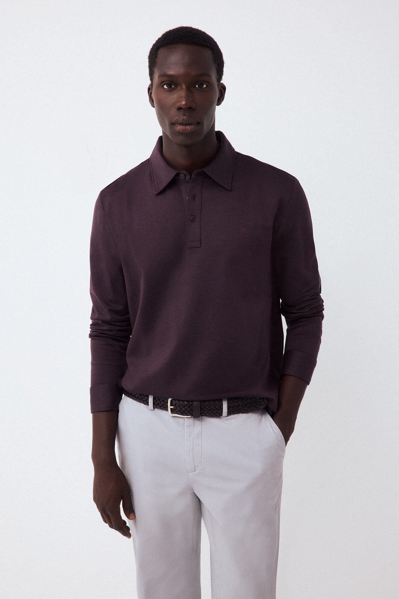 Pedro del Hierro Polo de estrutura manga comprida