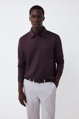 Pedro del Hierro Polo de estrutura manga comprida Bordeaux
