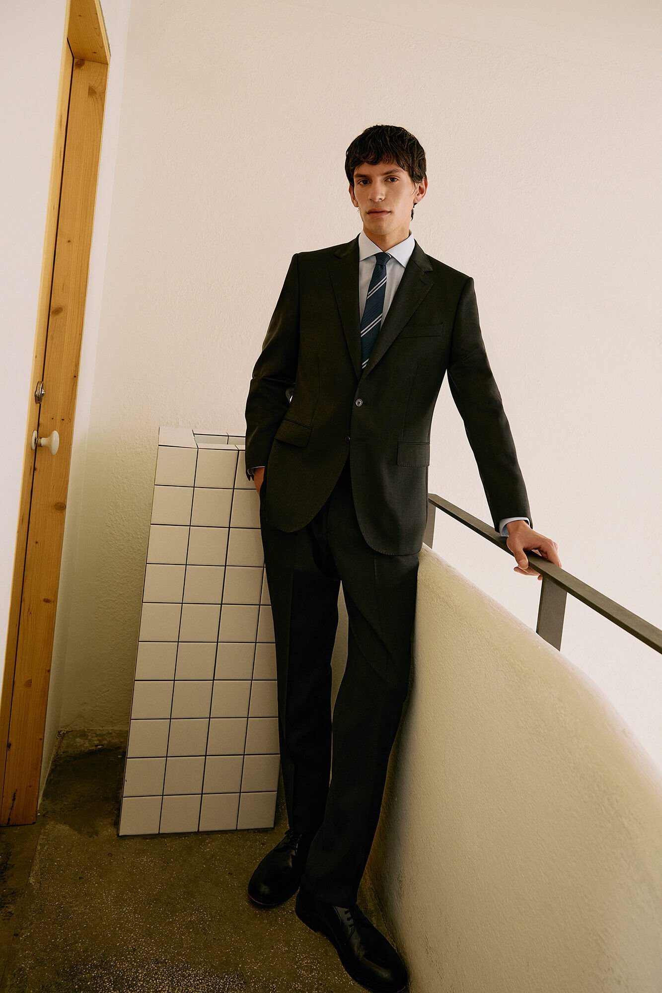 Pedro del Hierro Plain bi-stretch tailored blazer