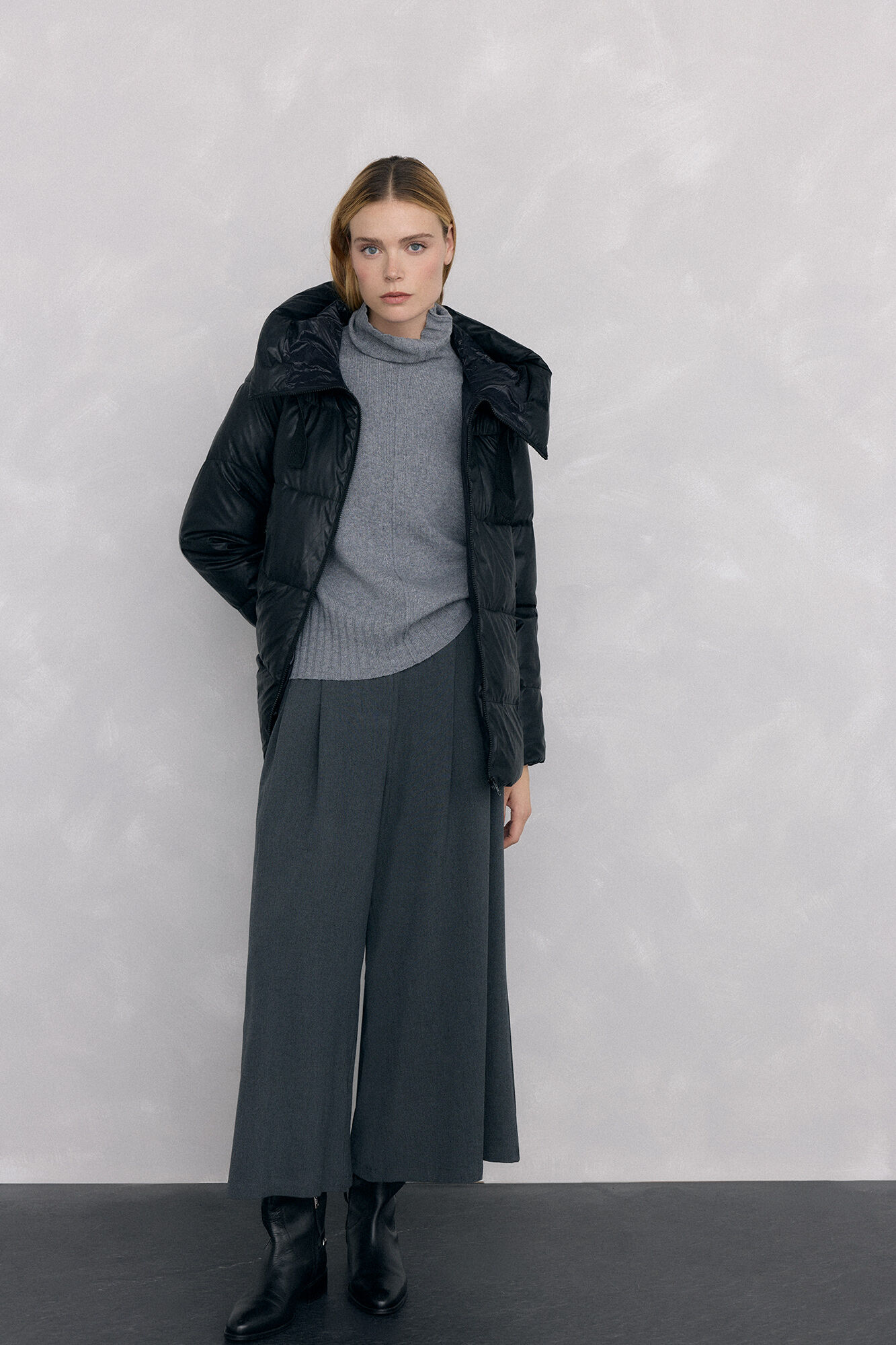 Pedro del Hierro Parka com capuz em pele sint&eacute;tica Preto