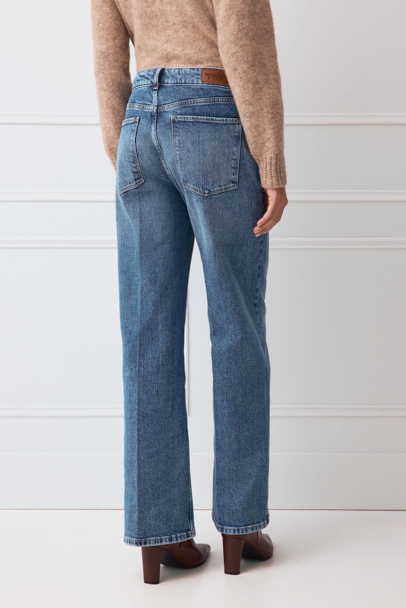 TFP by Tamara Falc&oacute; Soft touch wide leg jeans Blue