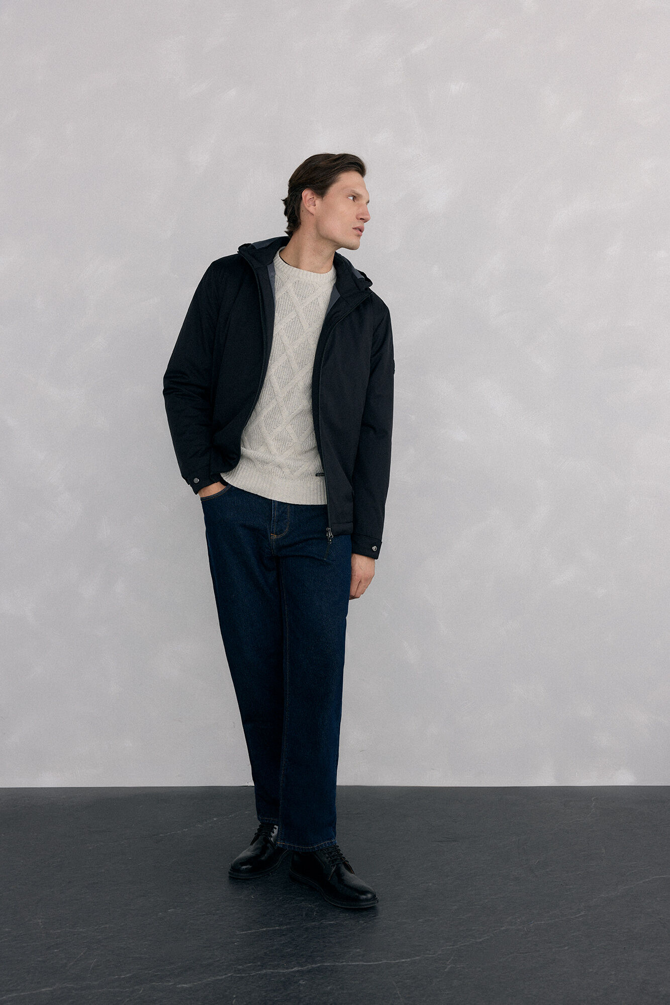 Pedro del Hierro Jaqueta com fecho-&eacute;clair e capuz