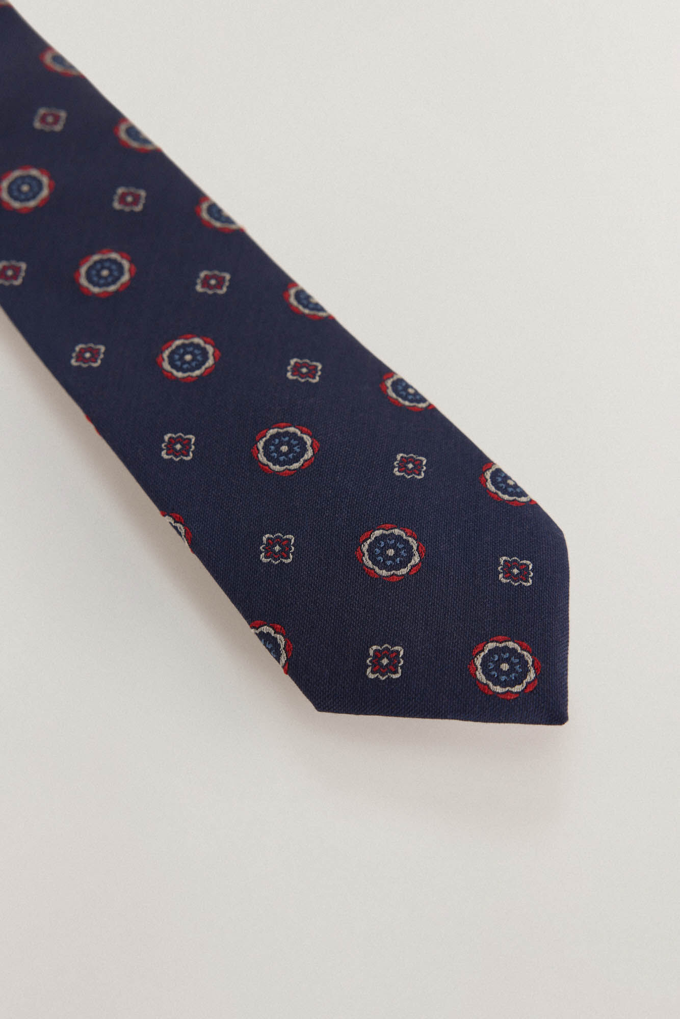 Pedro del Hierro Gravata seda natural Azul