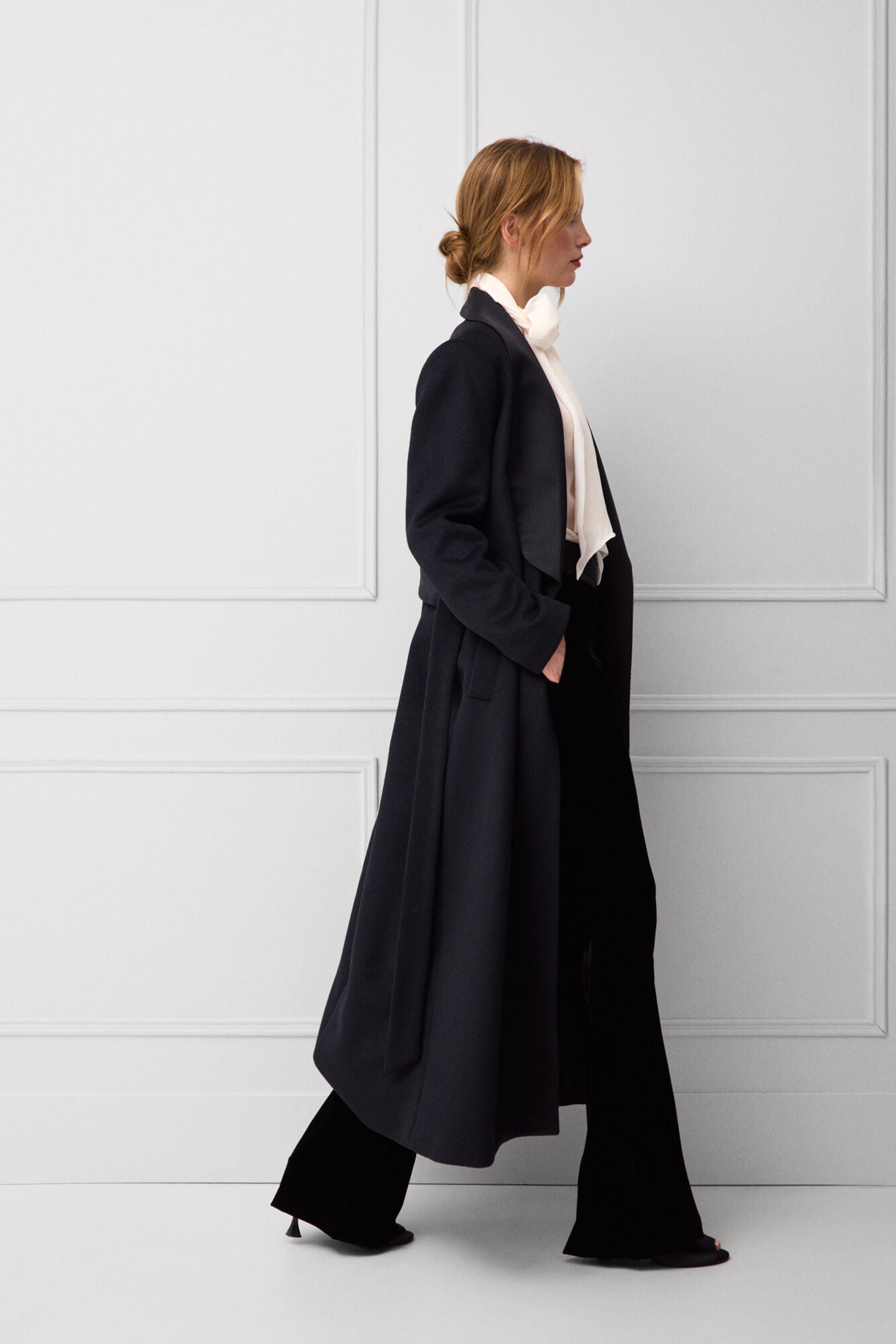 TFP by Tamara Falc&oacute; Double-breasted long coat Black