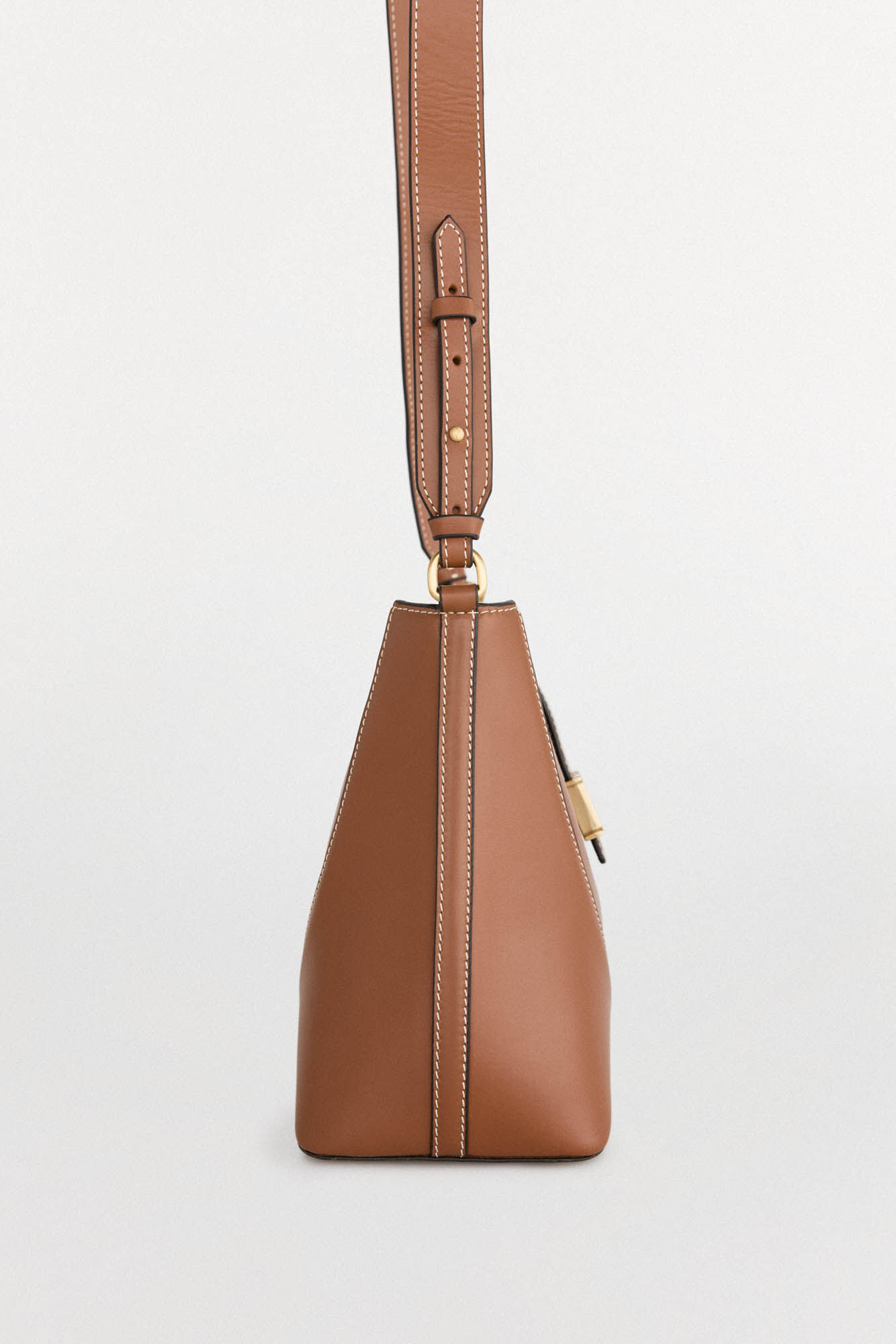 Pedro del Hierro mala de tiracolo de pele balde Marrom