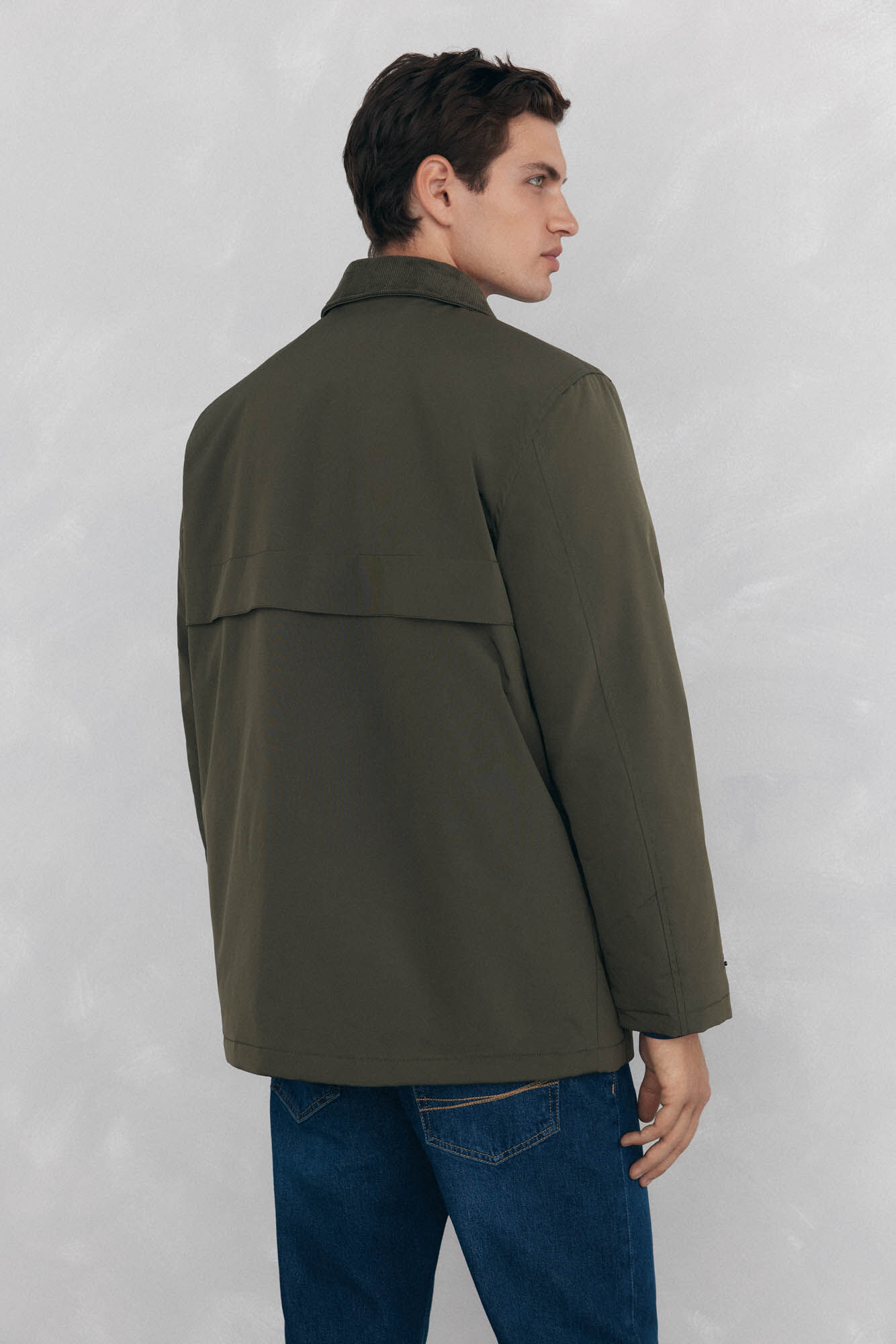 Pedro del Hierro Water-repellent zip fastening jacket Green