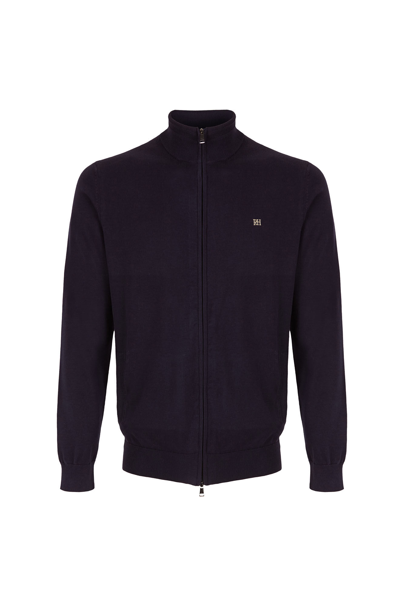 Pedro del Hierro Premium Christmas cotton cardigan with zip fastening fastening Blue