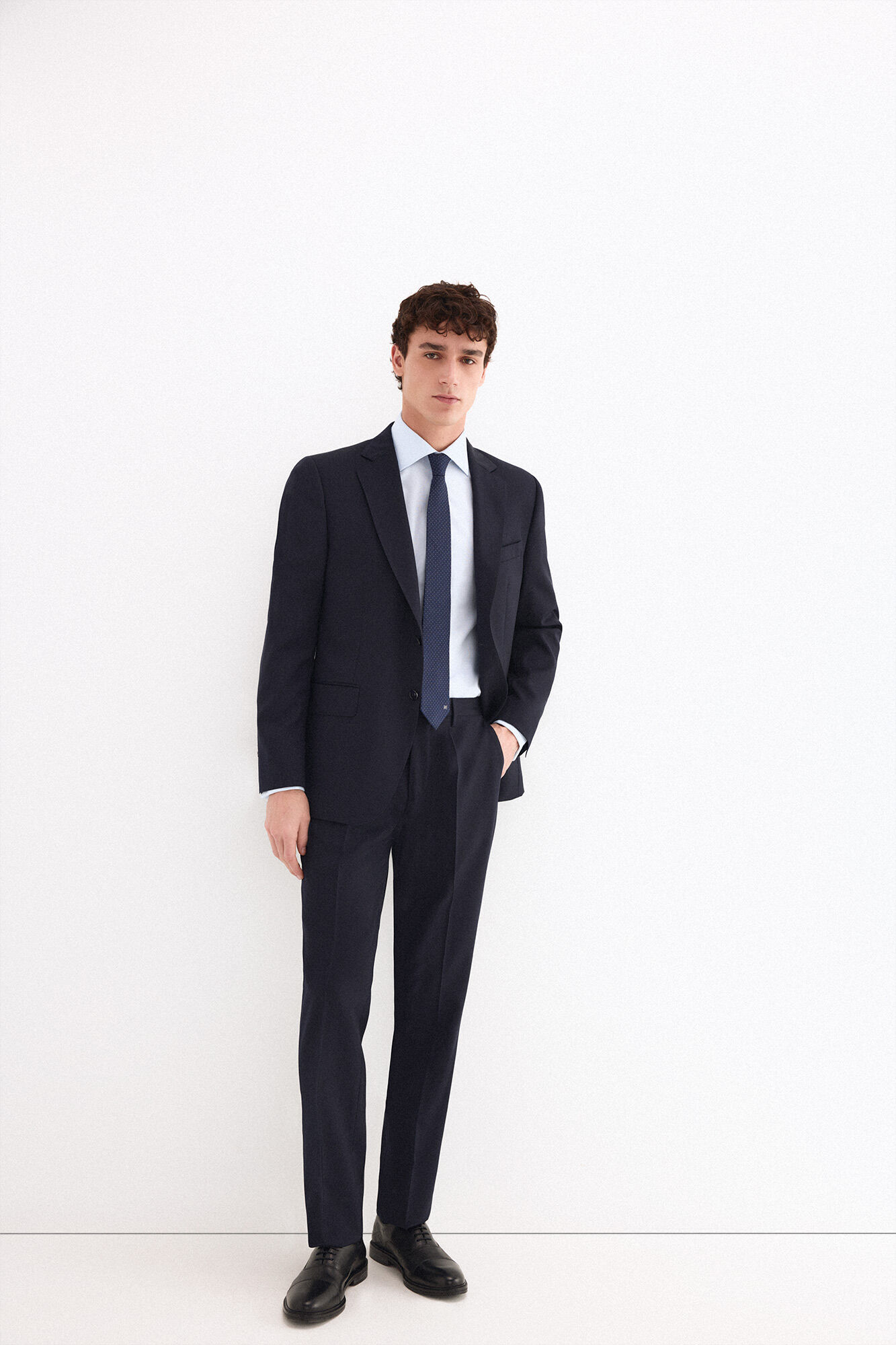 Pedro del Hierro Plain bi-stretch tailored blazer