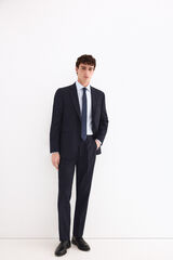 Pedro del Hierro Plain bi-stretch tailored blazer Blue