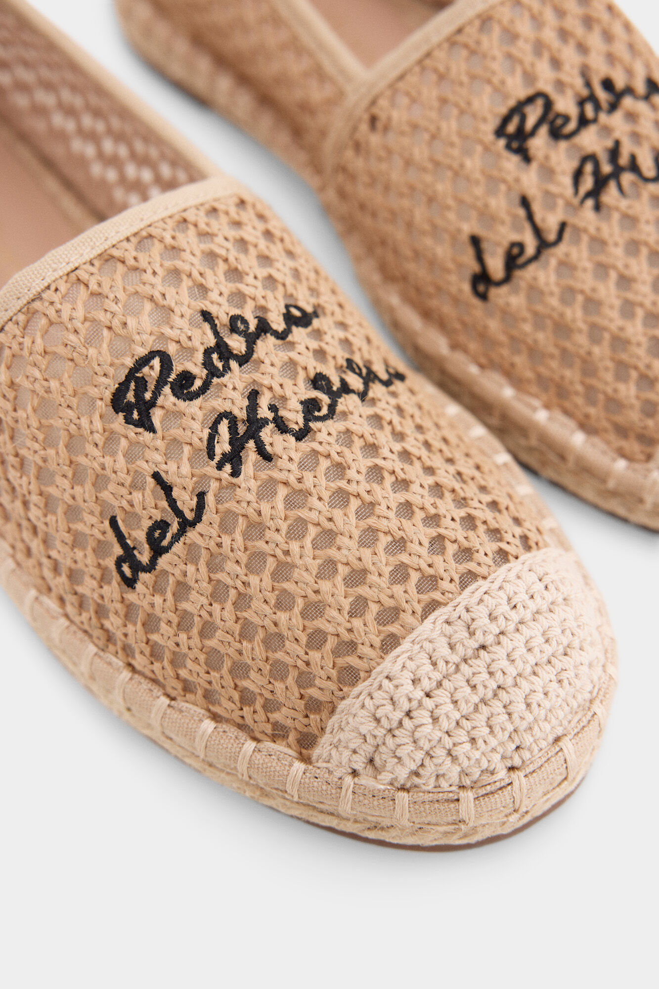 Pedro del Hierro Logo espadrille Ecru