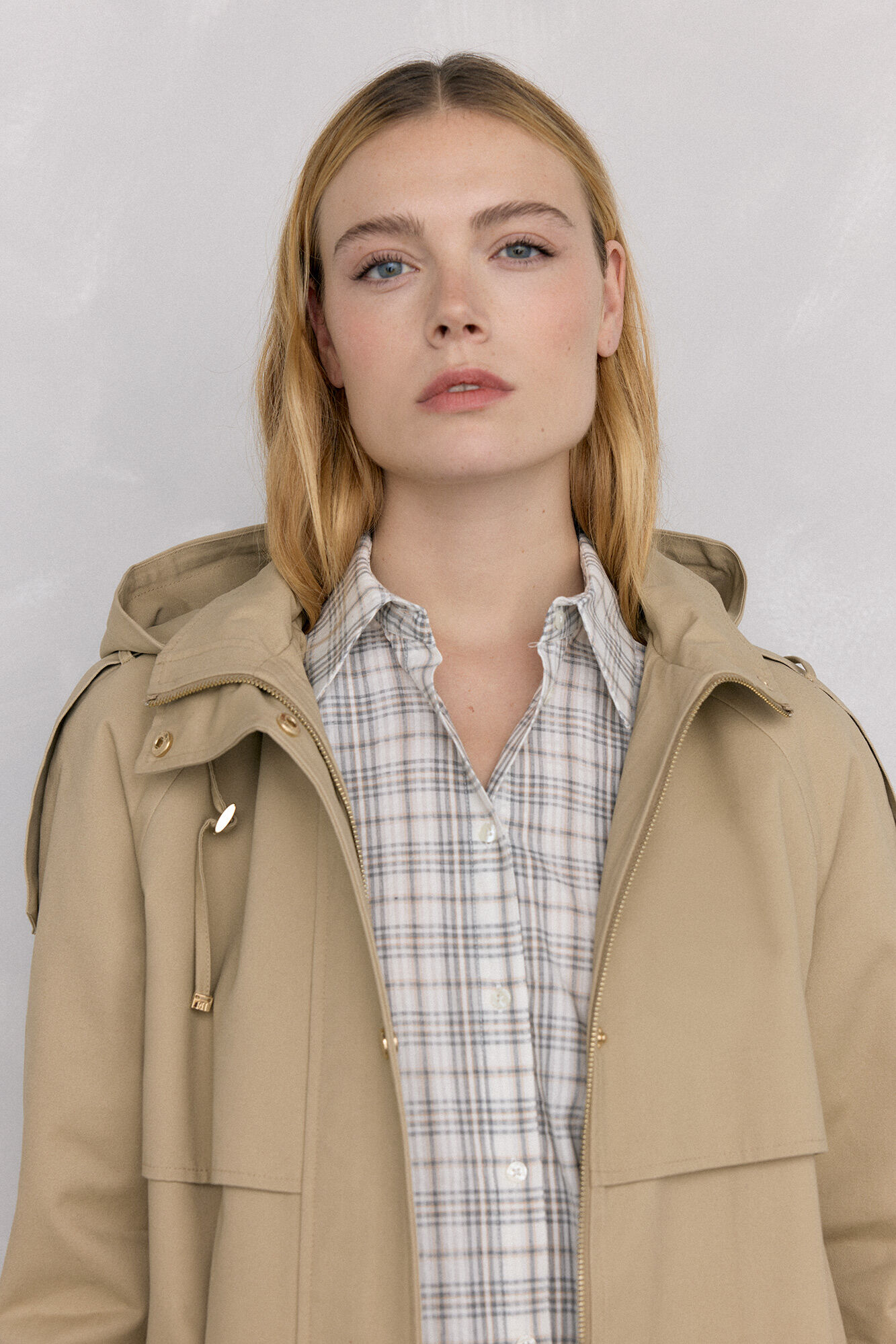 Pedro del Hierro Parka acolchoada capuz Beige