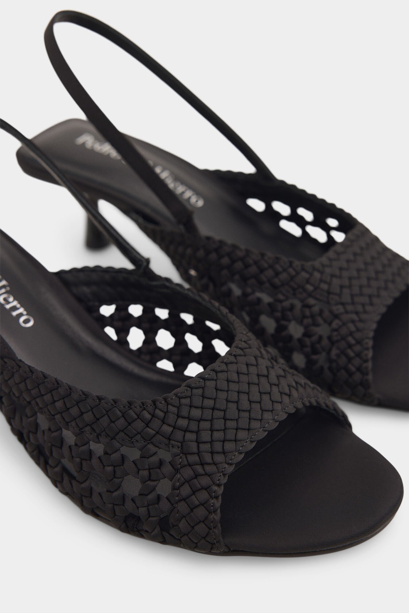 Pedro del Hierro Black braided sandal Black