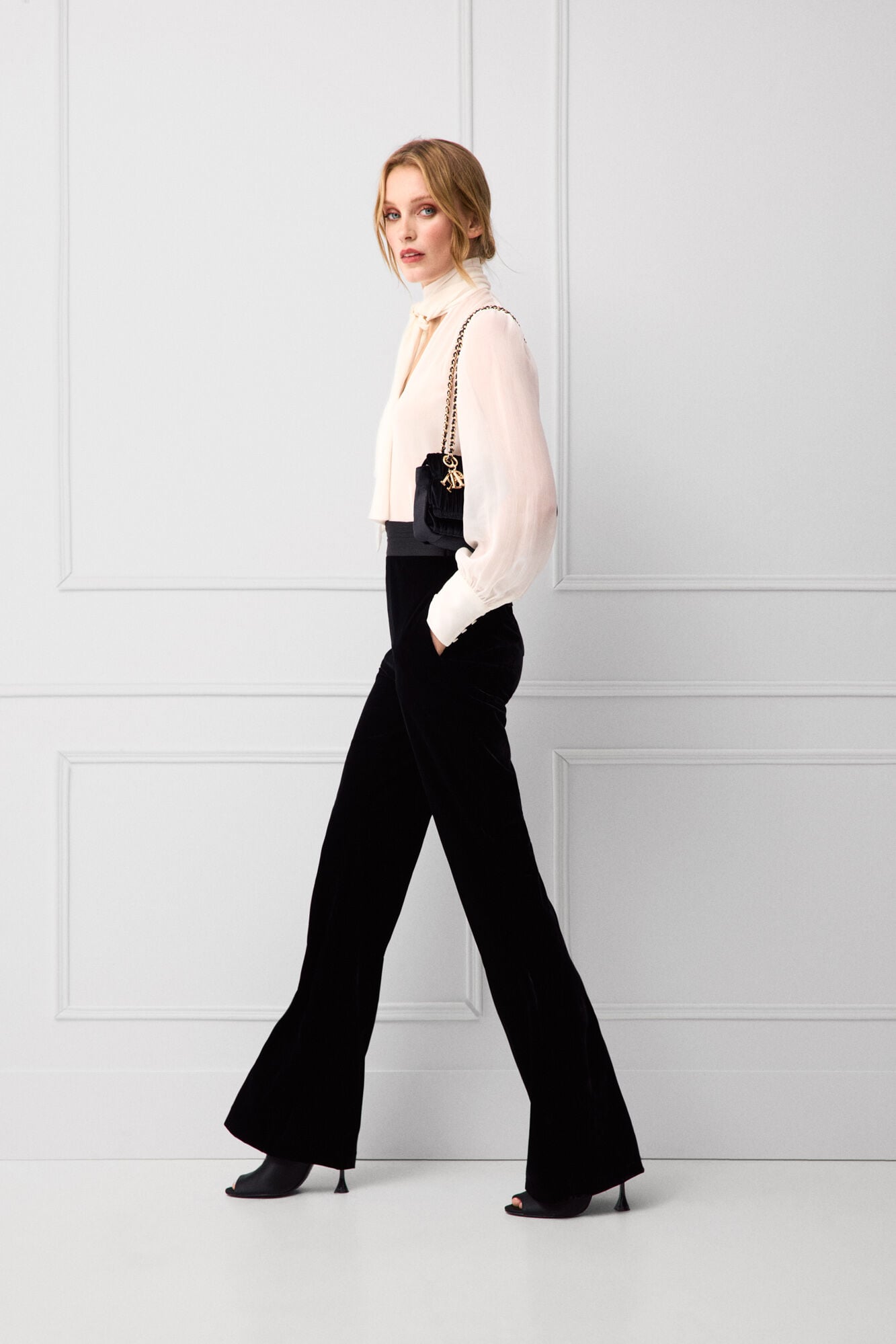TFP by Tamara Falc&oacute; Black velvet trousers