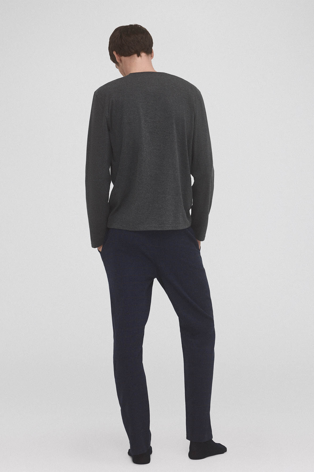 Pedro del Hierro Set de pijama punto y tela Azul