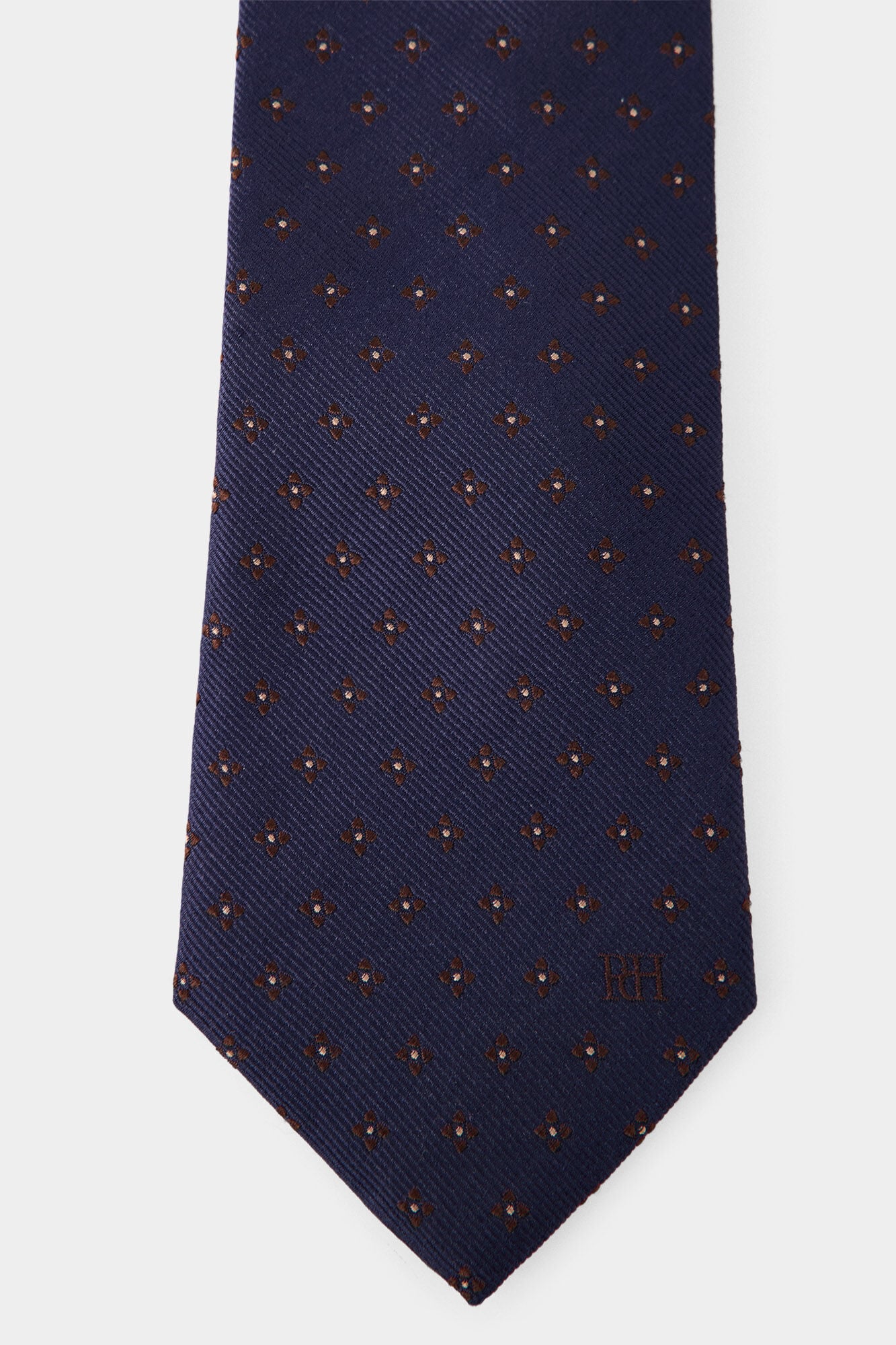 Pedro del Hierro Extra-fine silk tie Blue