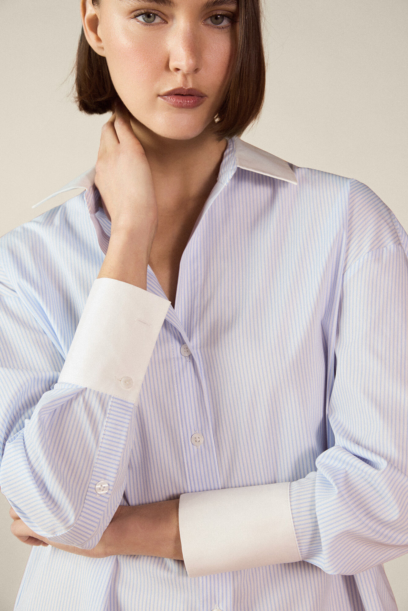 TFP by Tamara Falc&oacute; Poplin combined shirt