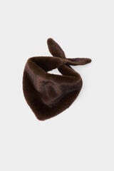 Pedro del Hierro V-neck faux fur Brown