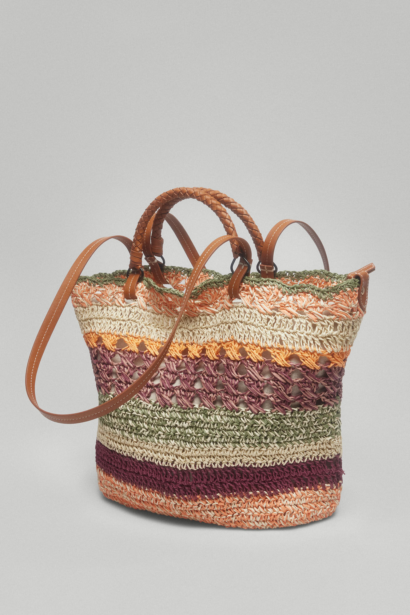 Pedro del Hierro Bolso shopper rafia multicolor Varios
