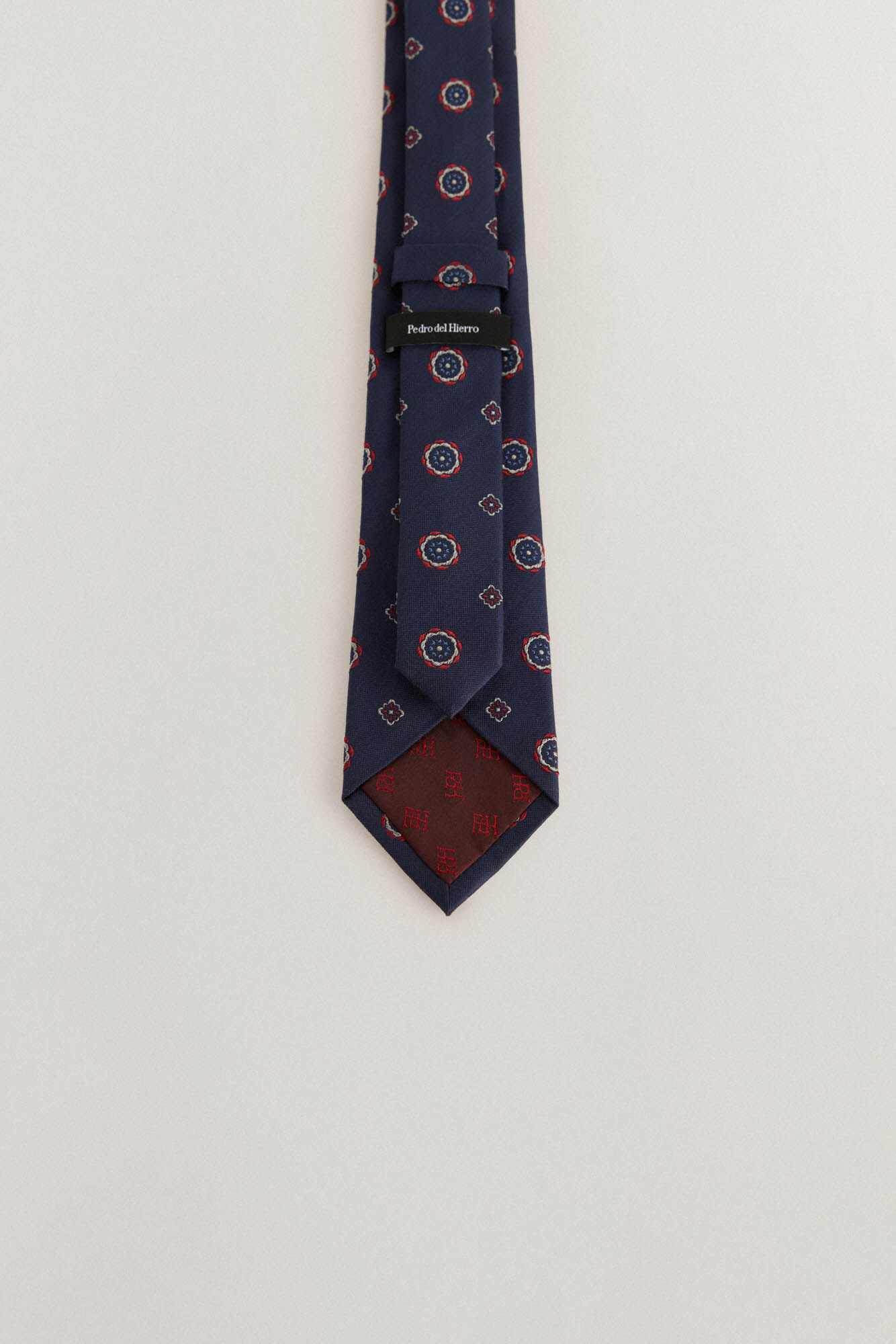 Pedro del Hierro Gravata seda natural Azul