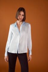 TFP by Tamara Falc&oacute; Silk blouse Blue