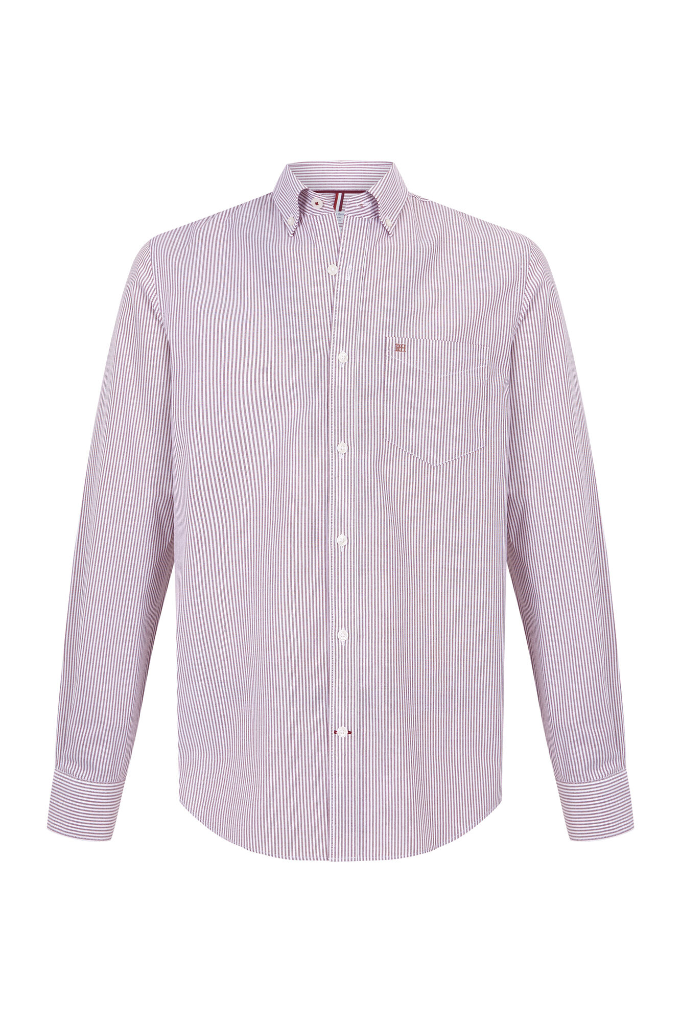 Pedro del Hierro Camisa rayas casual Burdeos
