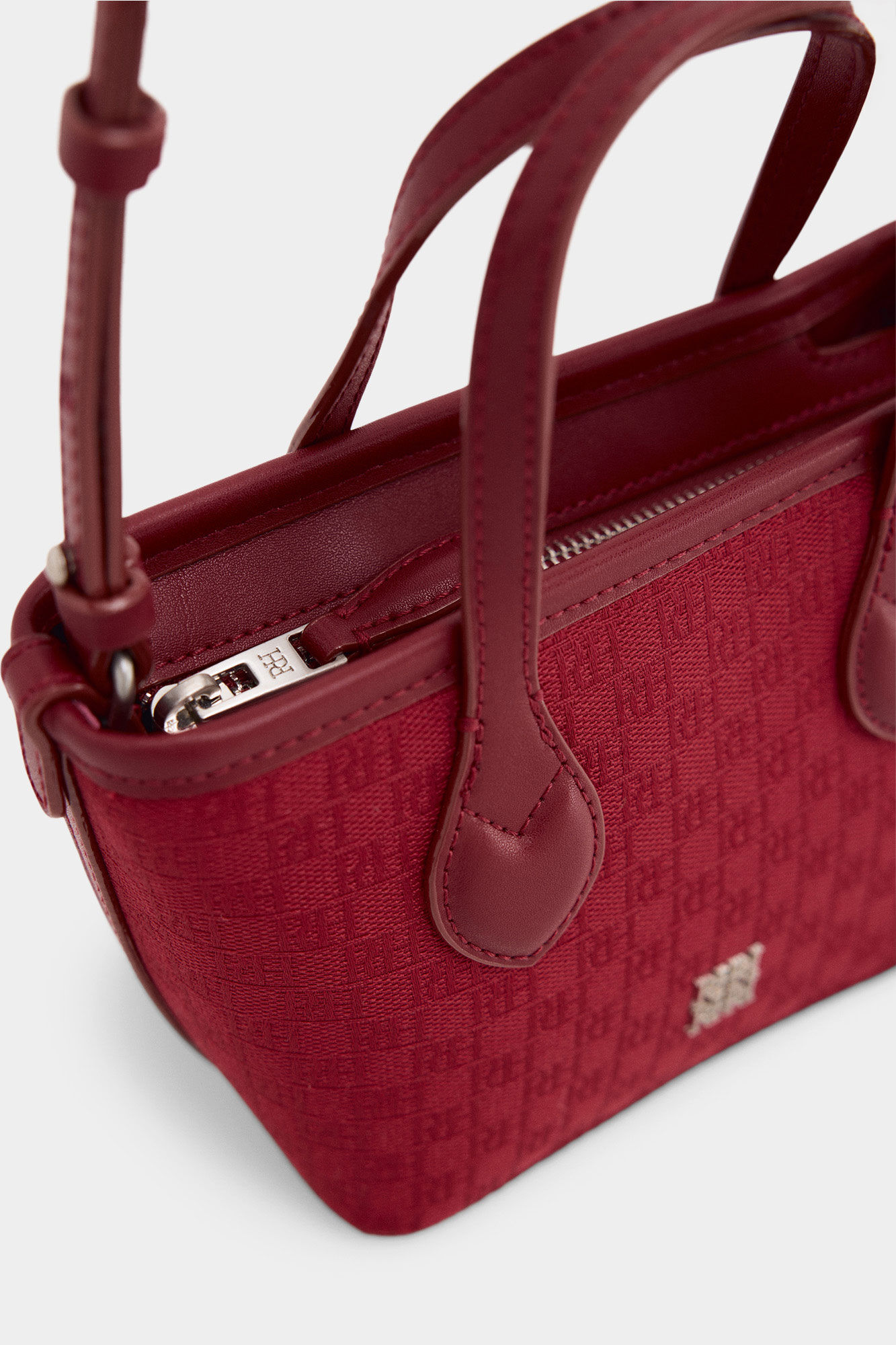 Pedro del Hierro Mini shopper jacquard Burdeos