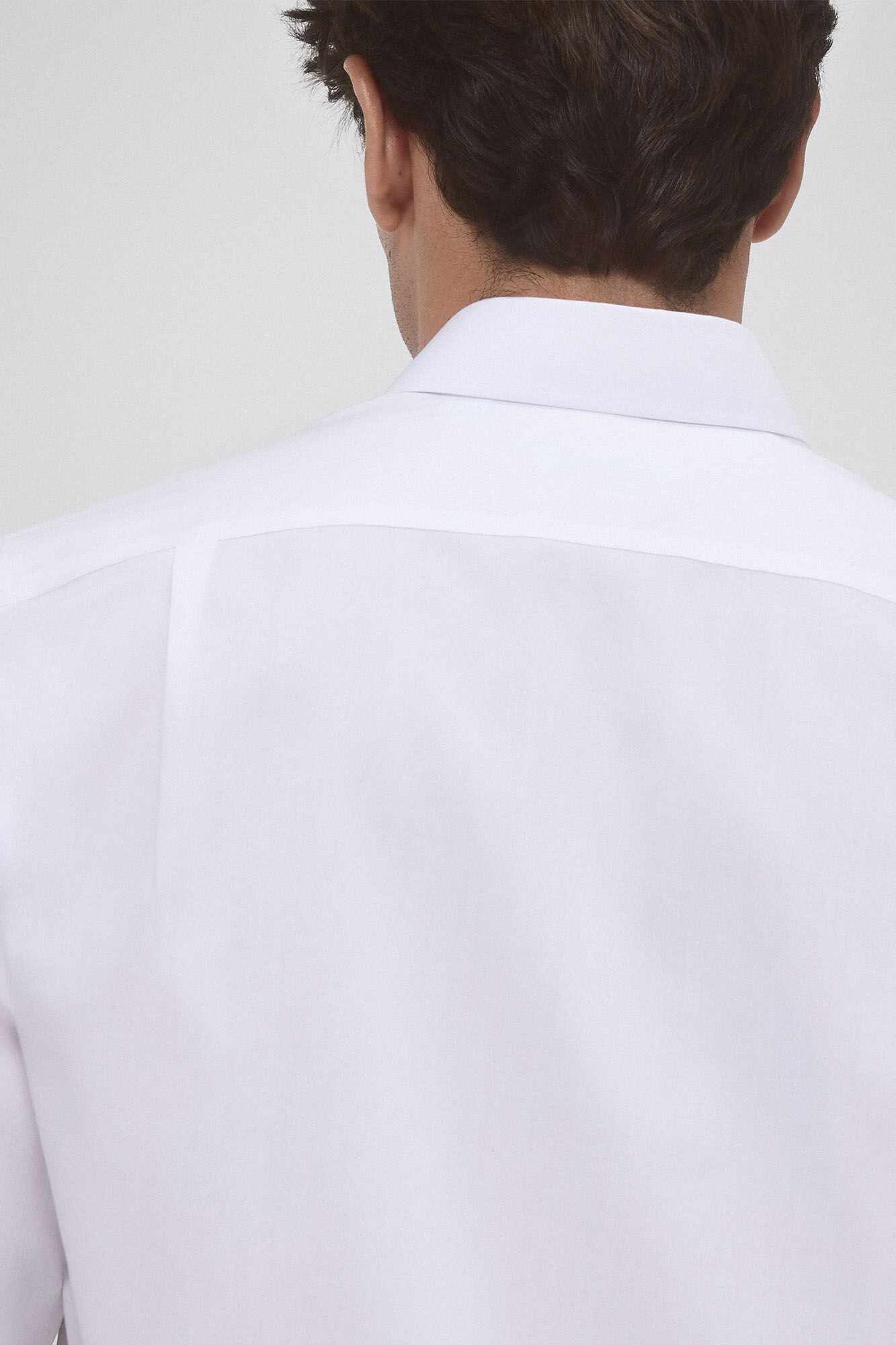 Pedro del Hierro Non-iron, stain-resistant plain tailored fit dress shirt White