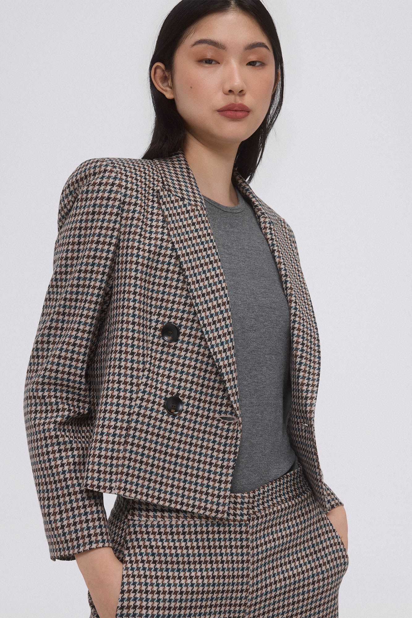 Pedro del Hierro Blazer corta cruzado Azul