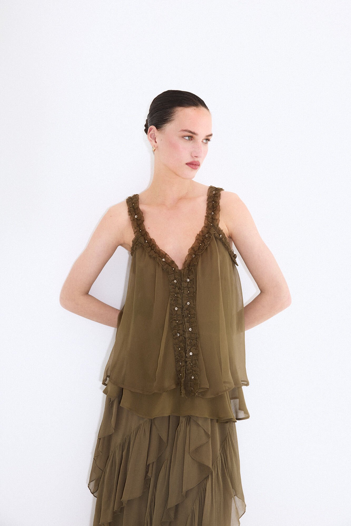 Pedro del Hierro Ruffle strap top