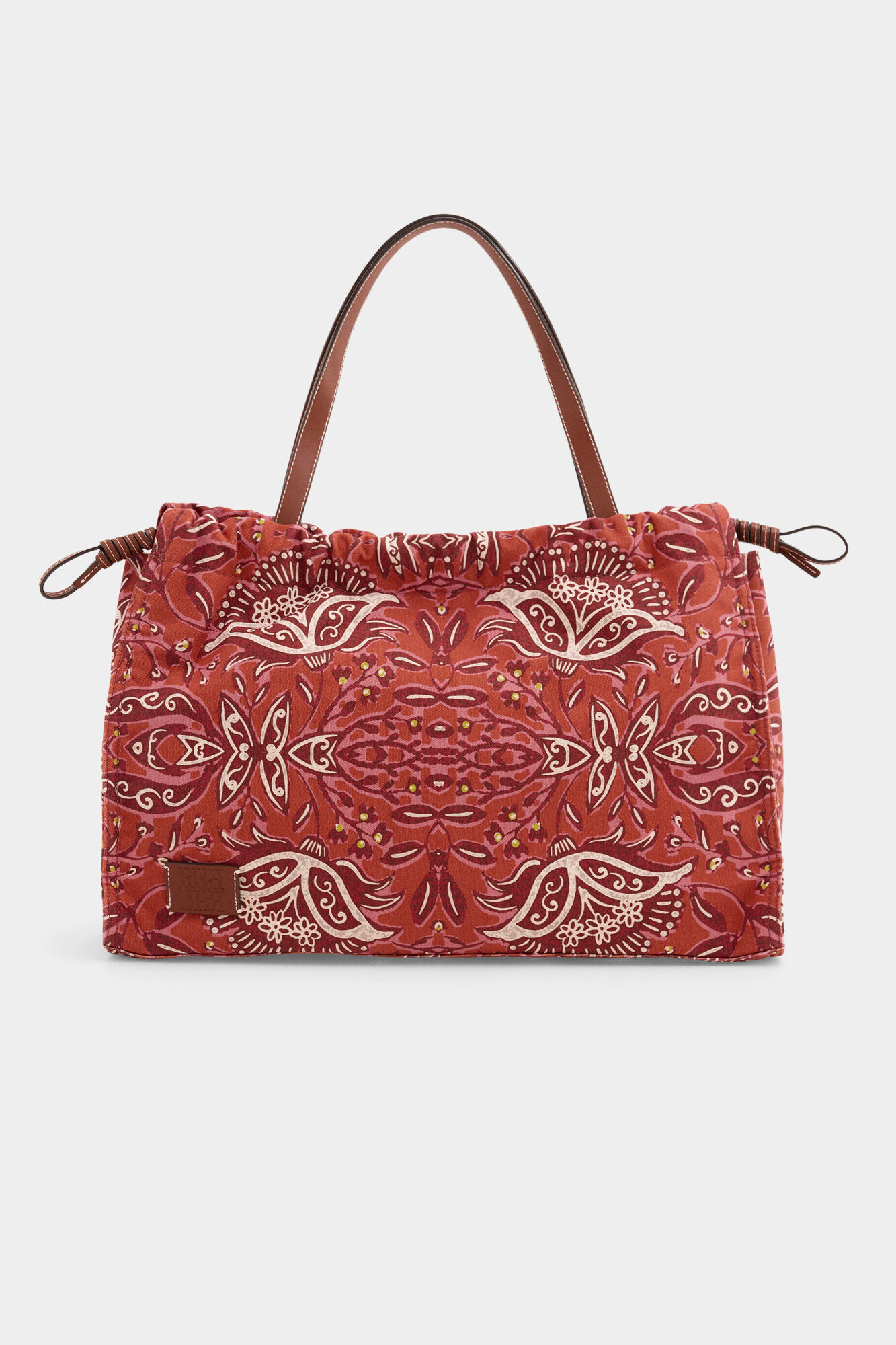 Pedro del Hierro Printed shoulder bag Beige