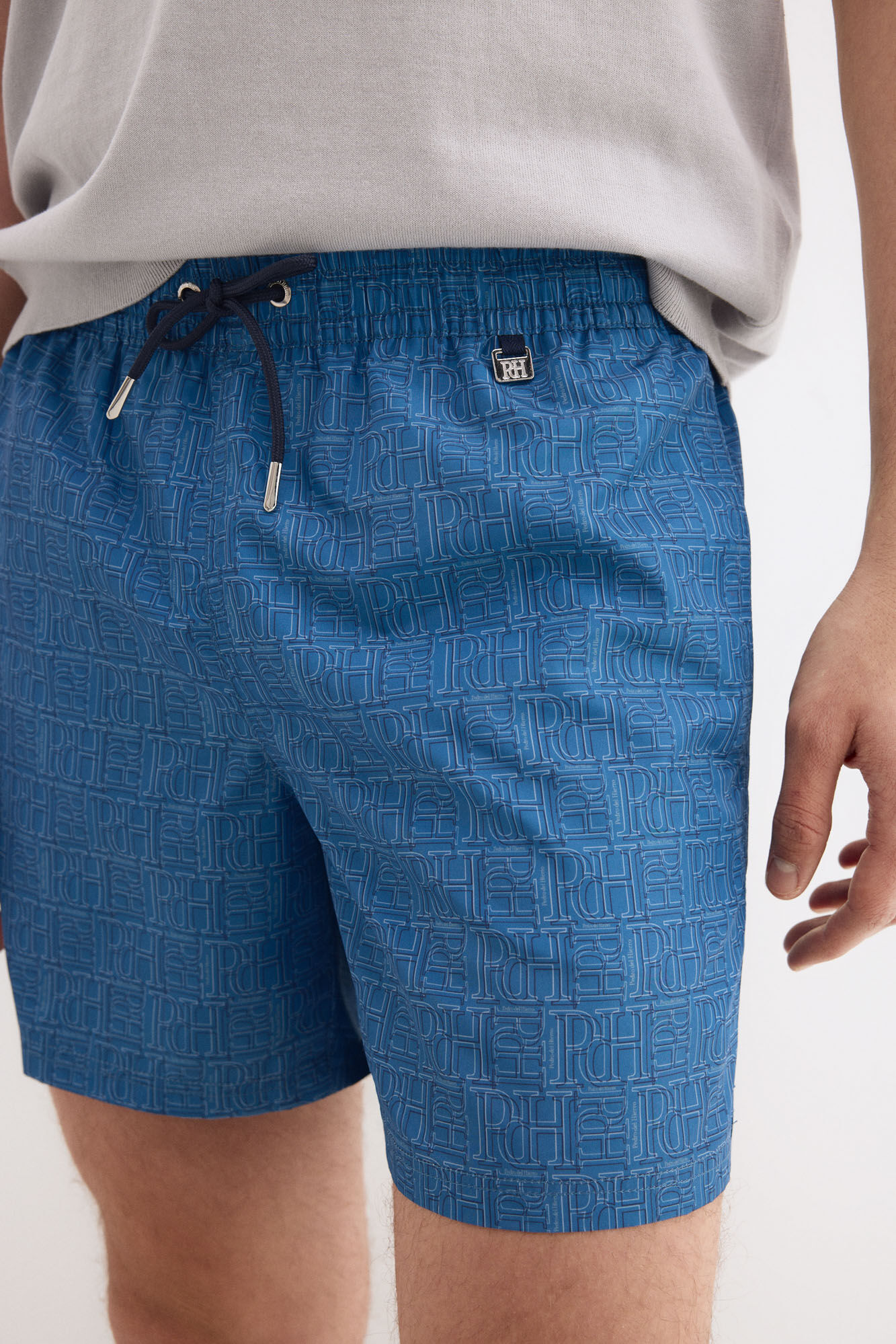 Pedro del Hierro Logo print swimwear Blue