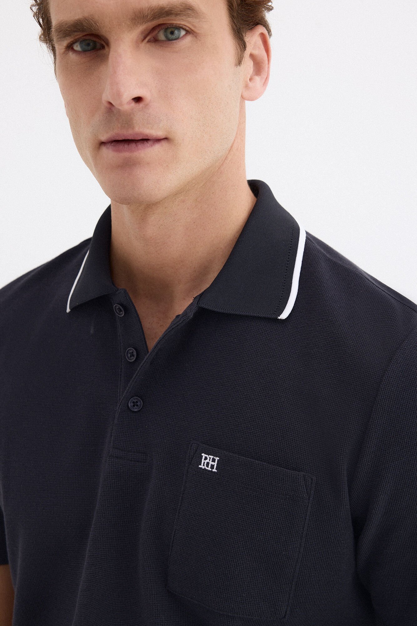 Pedro del Hierro Textured polo shirt
