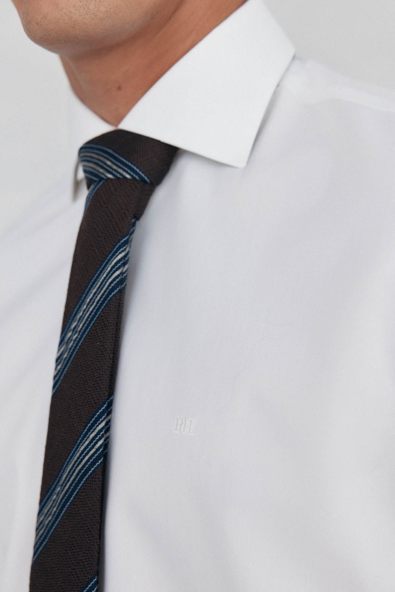 Pedro del Hierro Plain non iron + stain resistant dress shirt White