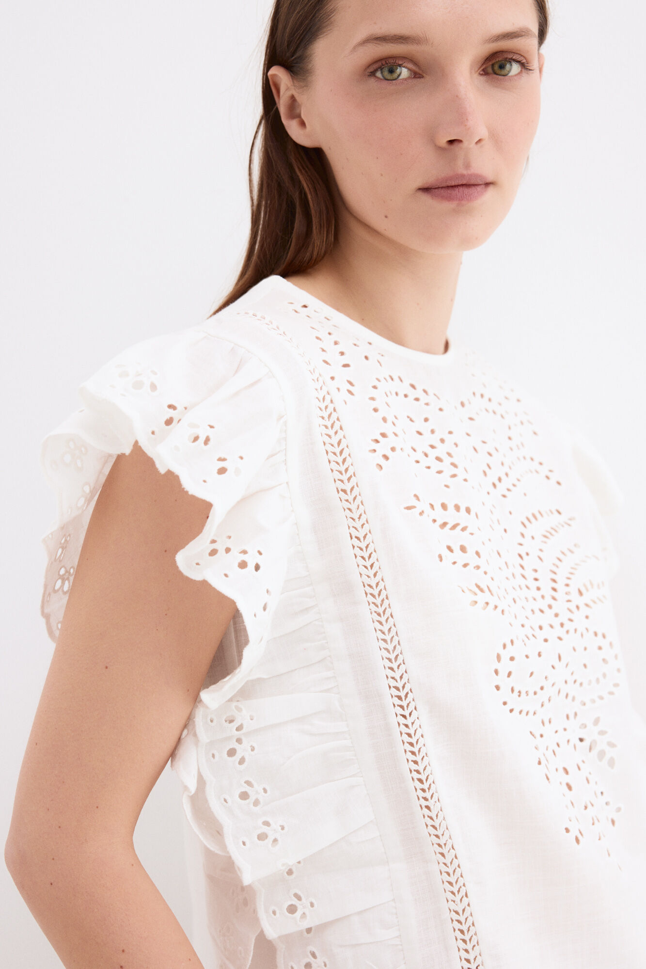 Pedro del Hierro Gold sleeveless T-shirt White