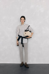 Pedro del Hierro Cal&ccedil;as push-up de veludo Cizento