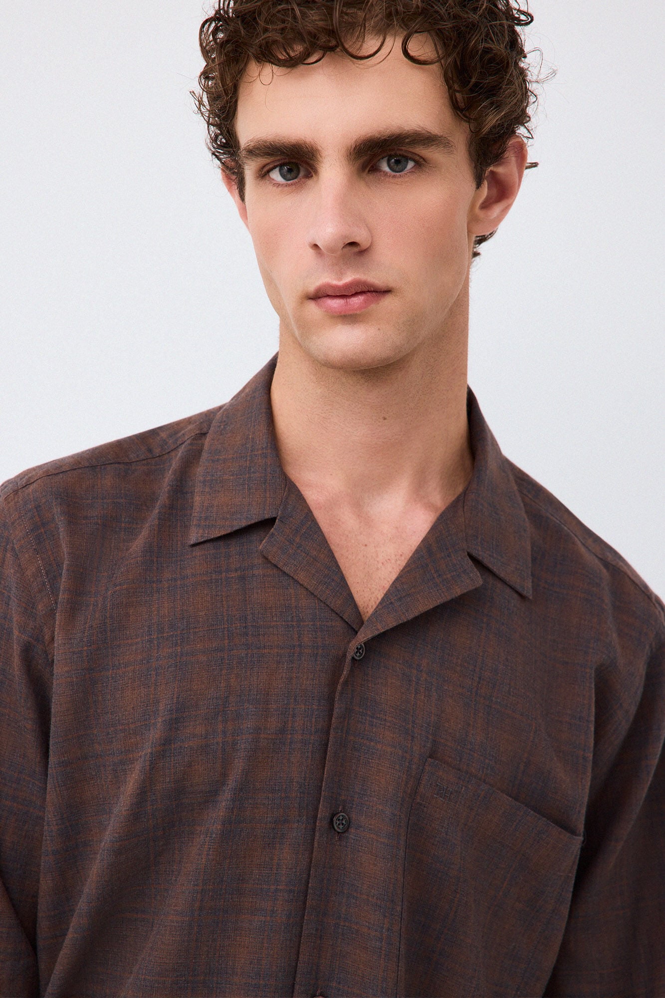 Pedro del Hierro Italian fabric plaid shirt