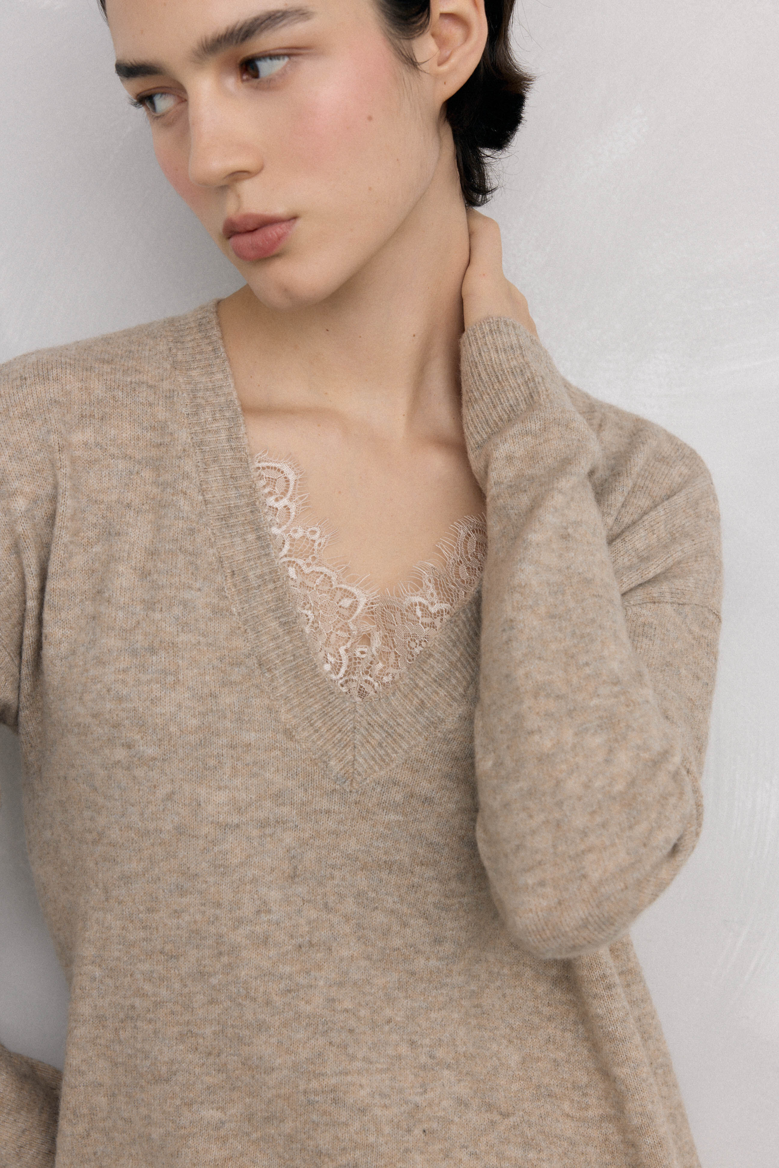 Pedro del Hierro Lingerie jersey-knit dress Beige