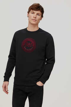 Pedro del Hierro Towelling logo sweatshirt Black