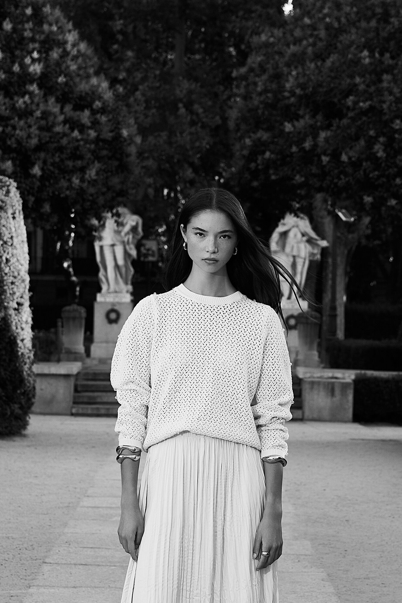 Pedro del Hierro malha de malha com cristais extravagantes