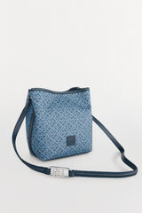 Pedro del Hierro Monogram double handle bucket bag Blue